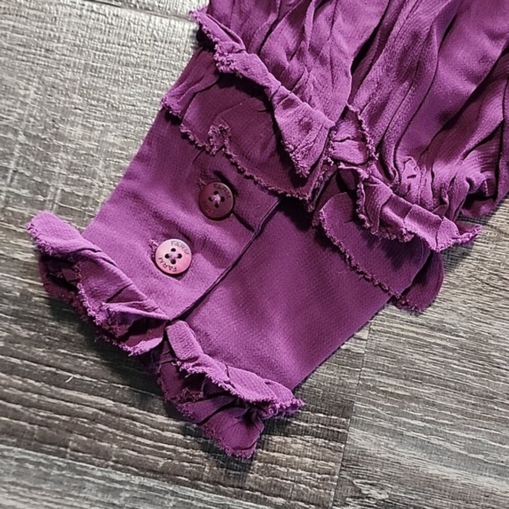 Farm Rio burgundy Ruffle Blouse - Picture 6 of 6